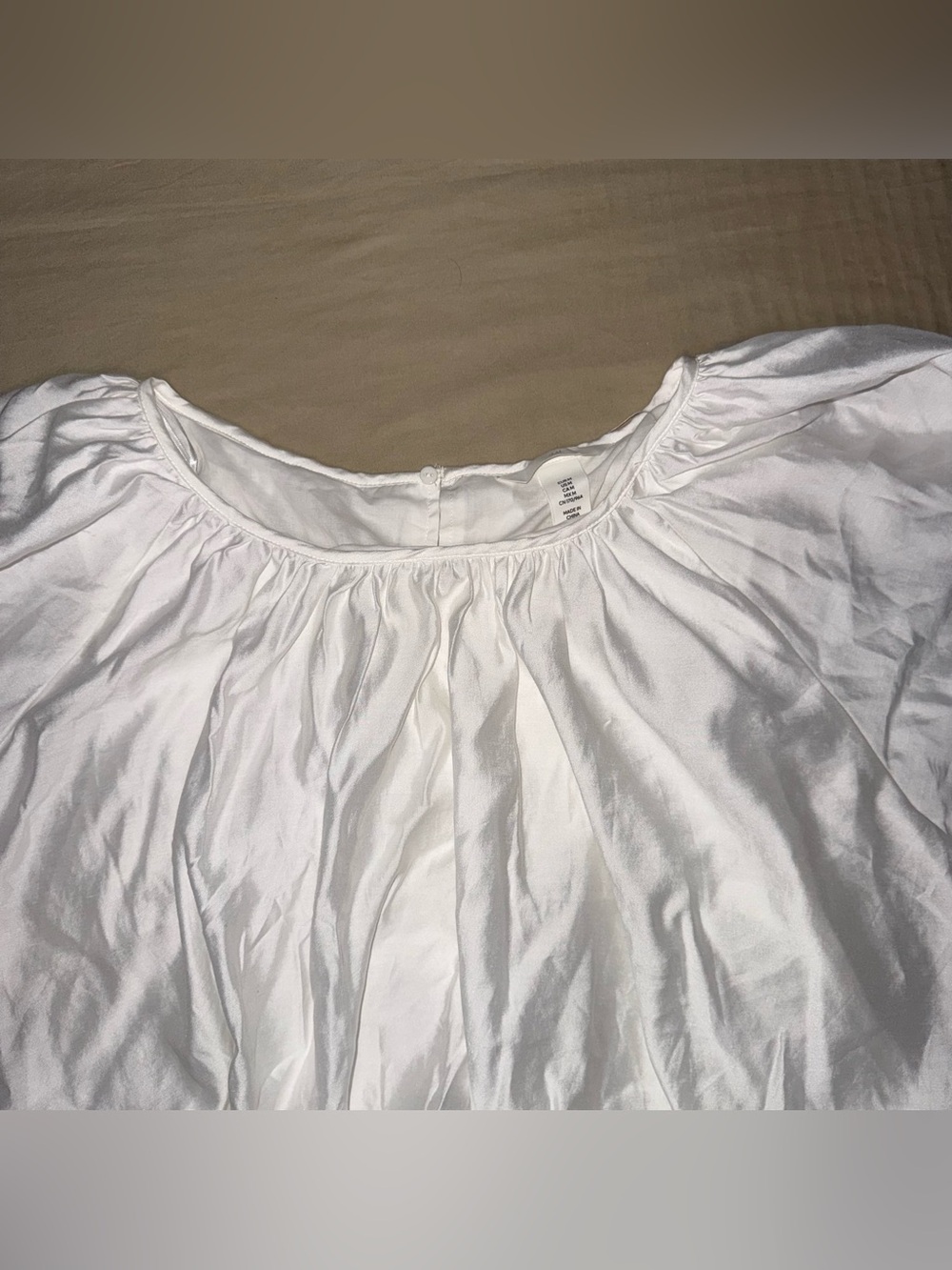 H&M OVERSIZED TIE-DETAIL BLOUSE - SIZE M - Picture 9 of 12